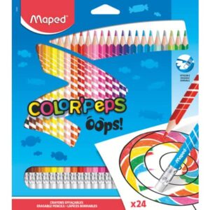 Farbstiftetui Color'Peps OOPS - 24 Farben sortiert, mit Radiergummi