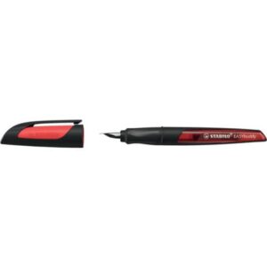 Schulfüller EASYbuddy® - Linkshänder Feder L, schwarz/rot, inkl. Standardpatrone