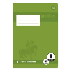 Heft PREMIUM LIN 6 - A5, 16 Blatt, 90 g/qm, blanko
