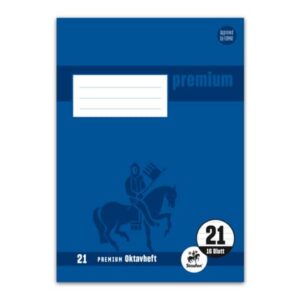 Oktavheft PREMIUM Academy LIN 21 - A6, 90 g/qm, 32 Blatt, liniert