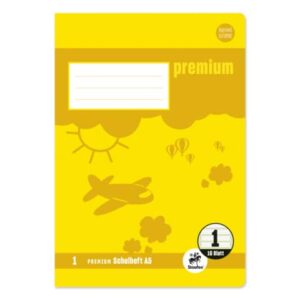 Heft PREMIUM LIN 1 - A5, 16 Blatt, 90 g/qm, PREMIUM LIN iert