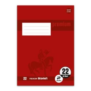 Oktavheft PREMIUM Academy LIN 22 - A6, 90 g/qm, 32 Blatt, kariert