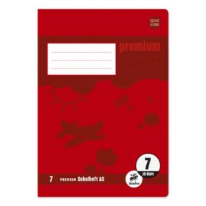 Heft PREMIUM LIN 7 - A5, 16 Blatt, 90 g/qm, kariert