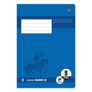 Heft PREMIUM LIN 9 - A5, 16 Blatt, 90 g/qm, PREMIUM LIN iert mit Rand