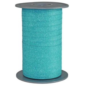 Ringelband - 10 mm x 100 m, Glitter mittelblau