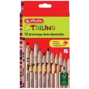 Farbstifte Trilino - 12er Pack sortiert, dreikant