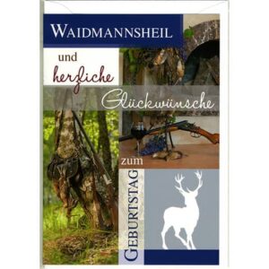 Geburtstagskarte Jäger - inkl. Umschlag