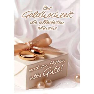 Goldhochzeitskarte - inkl. Umschlag
