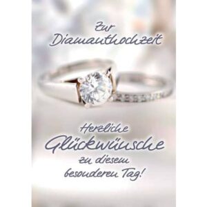 Diamantene Hochzeitskarte - inkl. Umschlag