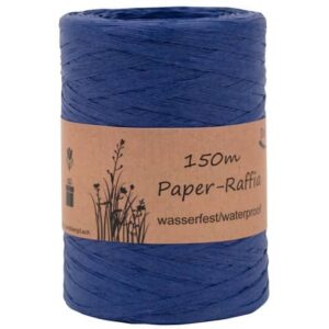 Bast Raffia - 7 mm x 150 m, ultramarinblau