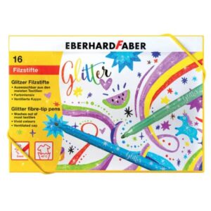 Fasermaler Glitzer - 16er Kartonbox, sortiert