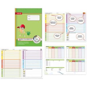 Hausaufgabenheft Klasse 1 - A4, 96 Seiten, Schutzhülle
