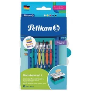 Kreativfabrik Malzubehörset groß - inkl. 5x Tempera Tuben 12ml