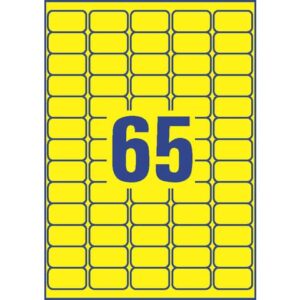 L4793-20 Etiketten - 38,1 x 21,2 mm, gelb, 1.300 Etiketten/20 Blatt, wiederablösbar