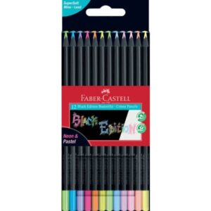 Black Edition Buntstift Neon + Pastell - 12er Kartonetui