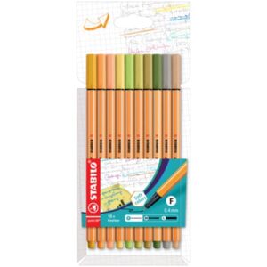 Fineliner point 88® Etui - 10er Pack - mit 10 verschiedenen Farben