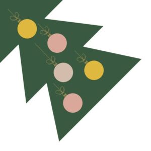 Weihnachts Lunchservietten Christbaum gestanzt - 33 x 33 cm, 12 Stück
