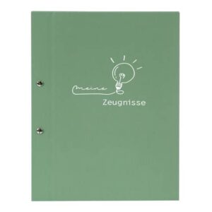 Zeugnismappe frech & frei - A4, 12 Hüllen, moosgrün