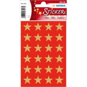 3413 Sticker DECOR Sterne 5-zackig, gold Ø 15 mm