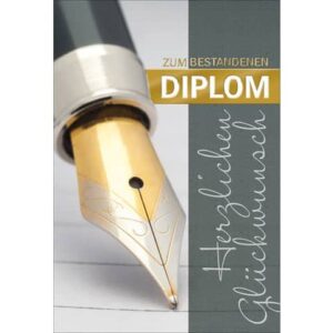 Glückwunschkarte zum Diplom - inkl. Umschlag