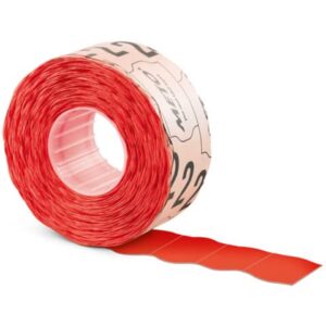Preisauszeichner-Etiketten, 2-zeilig, 26 x 16 mm, permanent haftend, rot