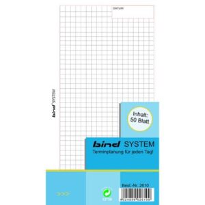 Ersatzeinlage "kariert" - A6, 50 Blatt