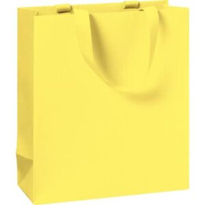 Geschenktragetasche One Colour - 18 x 21 x 8 cm, gelb