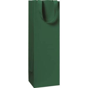 Flaschentragetasche One Colour - 11 x 36 x 10,5 cm, dunkelgrün