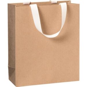 Geschenktragetasche One Colour - 18 x 21 x 8 cm, hellbraun
