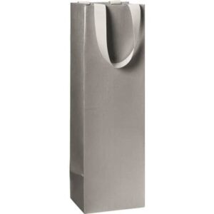 Flaschentragetasche One Colour - 11 x 36 x 10,5 cm, silber