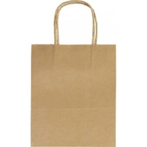 Geschenktragetasche - 12 x 5,5 x 15 cm, 20 Stück, natur