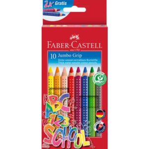 Buntstift Jumbo GRIP - 8+2 Farben, Namensfeld- und Bleistift im Promotionetui