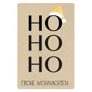 Weihnachtskarte - inkl. Umschlag, Graspapier, geprägt