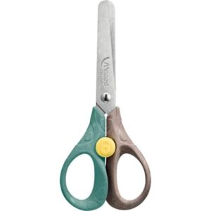 Schere SMILING PLANET SECURITY 3D, 13 cm, braun/türkis