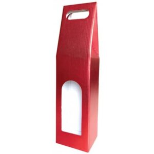 Weihnachts-Flaschentragetasche rot - für 1 Flasche