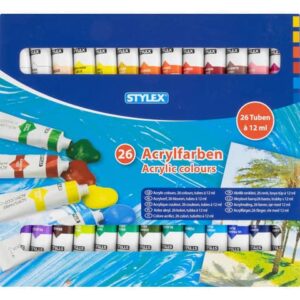 Acrylfarbe - 26 Tuben á 12 ml