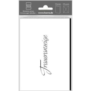 Traueranzeige - inkl. Umschlag, 5 Stück