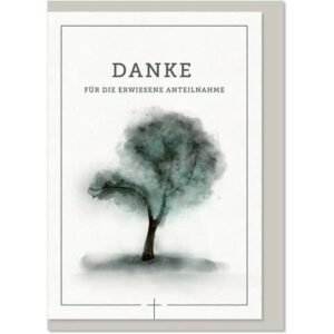 Trauerdank ohne Blatt - inkl. Umschlag, 5 Stück