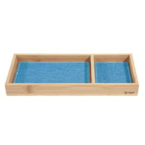 Federschale Bambus hellblau/dunkelgrau 245x25x109mm