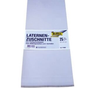 Laternenzuschnitt - 22 x 51 cm, 25 Blatt, Transparentpapier, unbedruckt