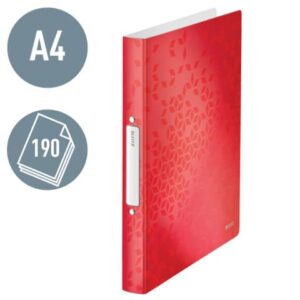 4257 Ringbuch WOW - A4, PP, 2 Ringe, 25 mm, rot