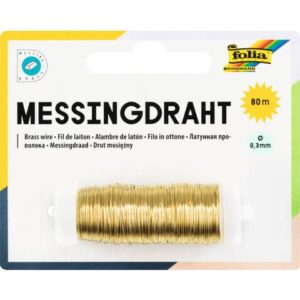 Basteldraht - 0,3 mm, Messing goldfarben