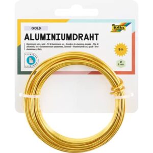 Basteldraht Alu - gold, 2 mm x 5 m
