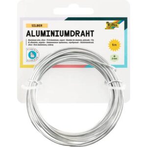Basteldraht Alu - silber, 2 mm x 5 m