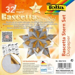Bascetta Stern - silber/gold, Ø 20 cm