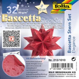Bascetta Stern - Deep Jungle, rot, Ø 15 cm