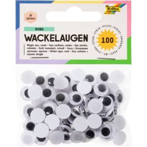 Wackelaugen Ø 10 mm, rund, 100 Stück