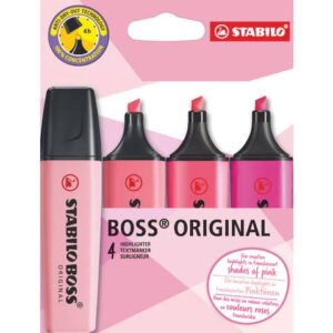 Textmarker BOSS® ORIGINAL Shades of Pink - 4er Pack, sortiert