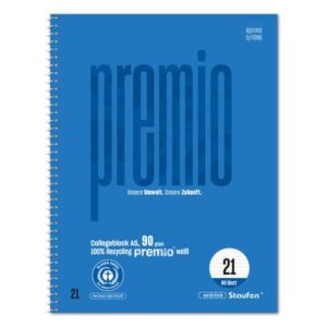 Collegeblock LIN 21 - A5, 80 Blatt, 9 mm liniert, 90 g/qm, blau