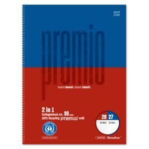 Collegeblock Twice LIN 27+28 - A4, je 40 Blatt, liniert+kariert, 90 g/qm